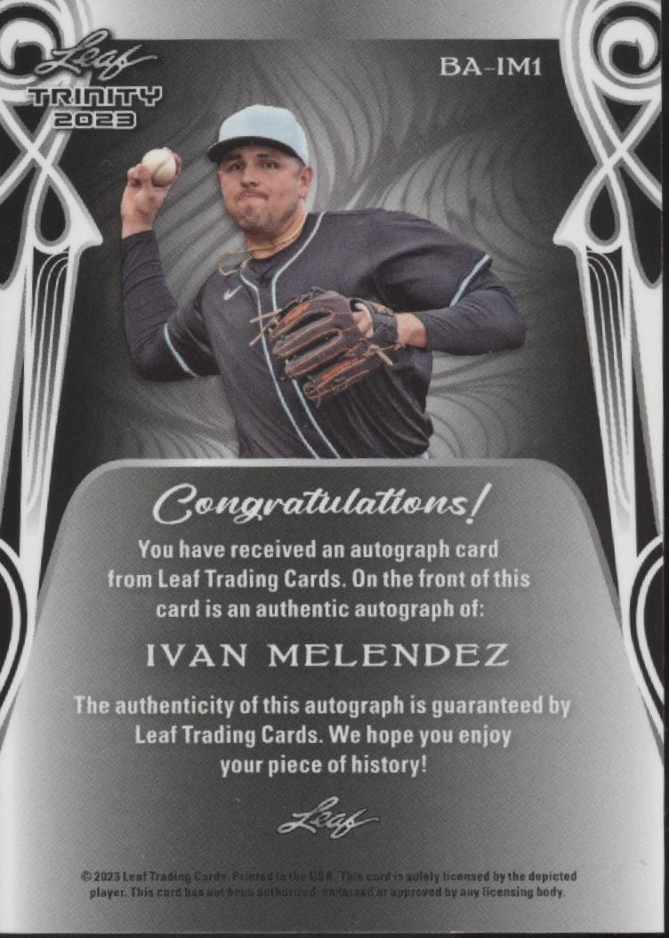 Ivan Melendez 2023 Leaf Trinity Green RC Auto 22/25 #BA-IM1
