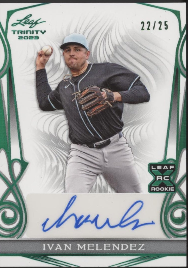 Ivan Melendez 2023 Leaf Trinity Green RC Auto 22/25 #BA-IM1