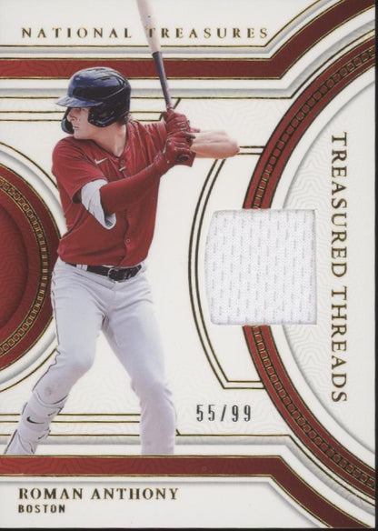 Roman Anthony 2024 Panini National Treasures Treasured Threads Swatch 55/99