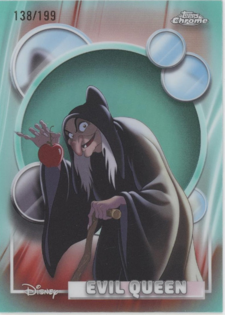Evil Queen 2026 Topps Chrome Disney Aqua Refractor 138/199 #2