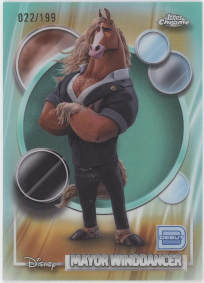 Mayor Winddancer 2026 Topps Chrome Disney Aqua Refractor Debut 022/199 #69