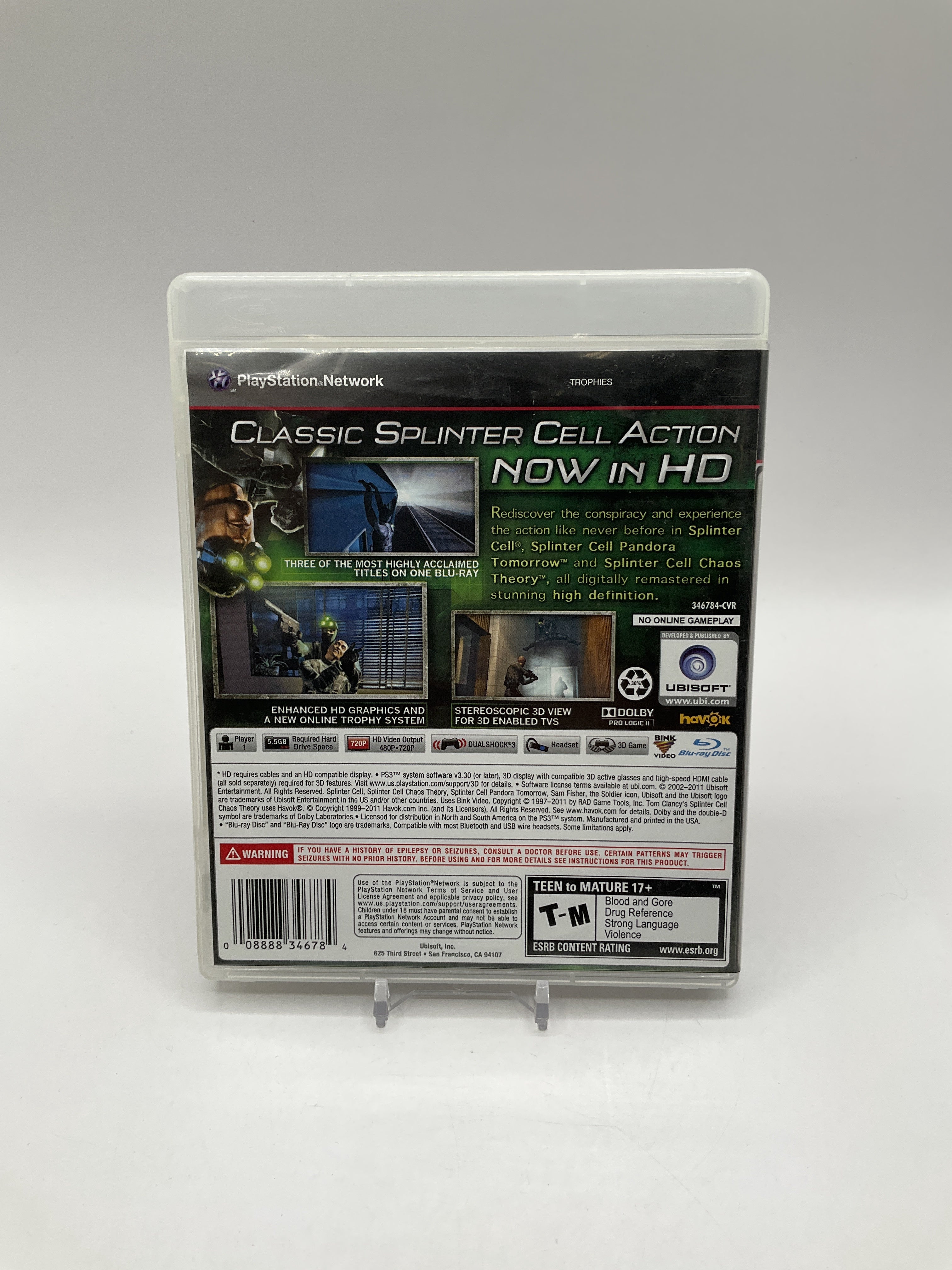 Splinter Cell Classic Trilogy HD Playstation 3 Used、Collector Store LLC - VG、kayou