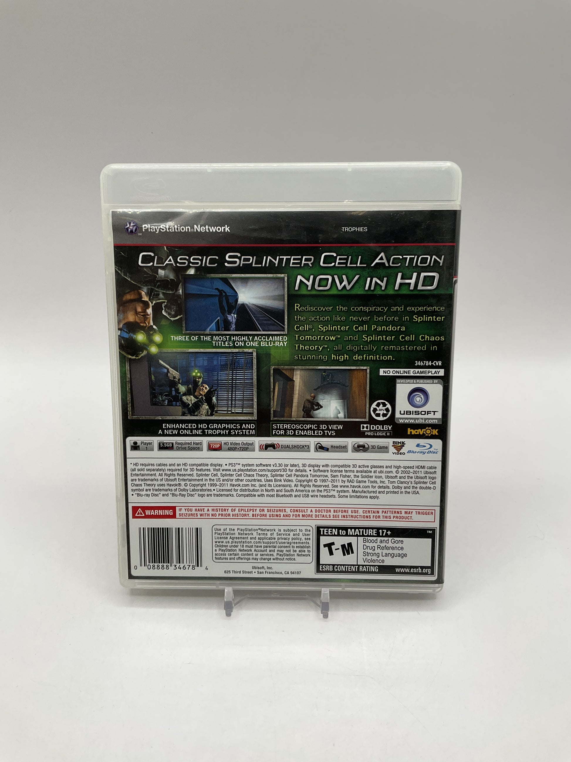 Splinter Cell Classic Trilogy HD Playstation 3 Used