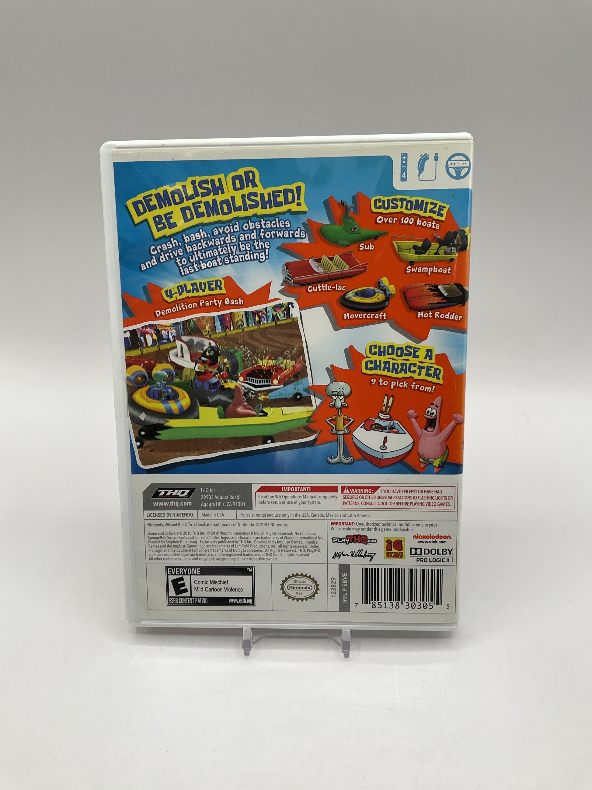 SpongeBob's Boating Bash Wii Used