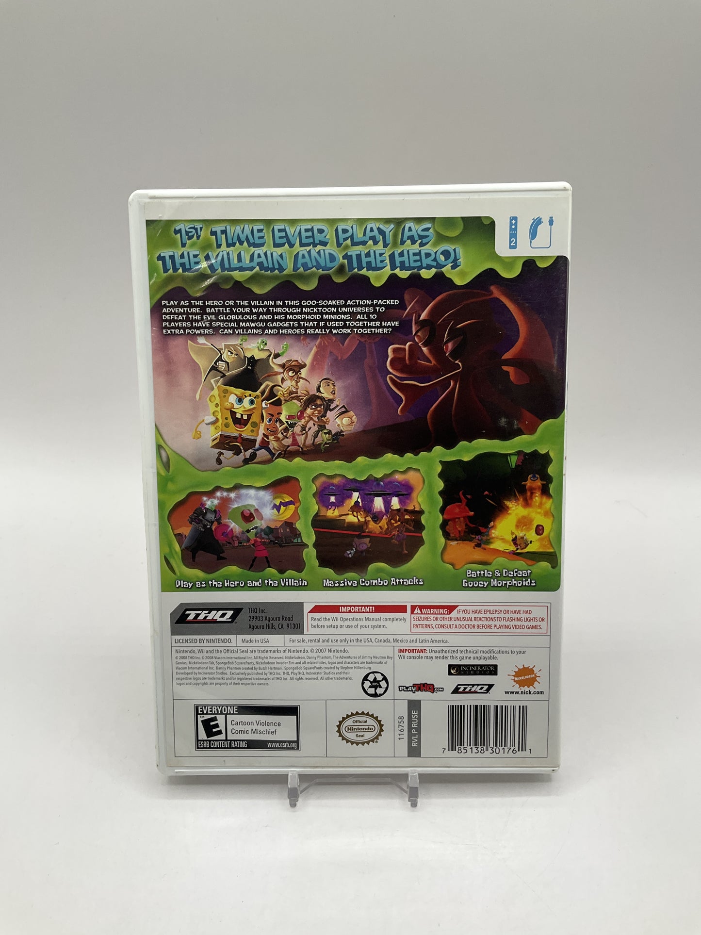 SpongeBob SquarePants Featuring Nicktoons Globs of Doom Wii Used