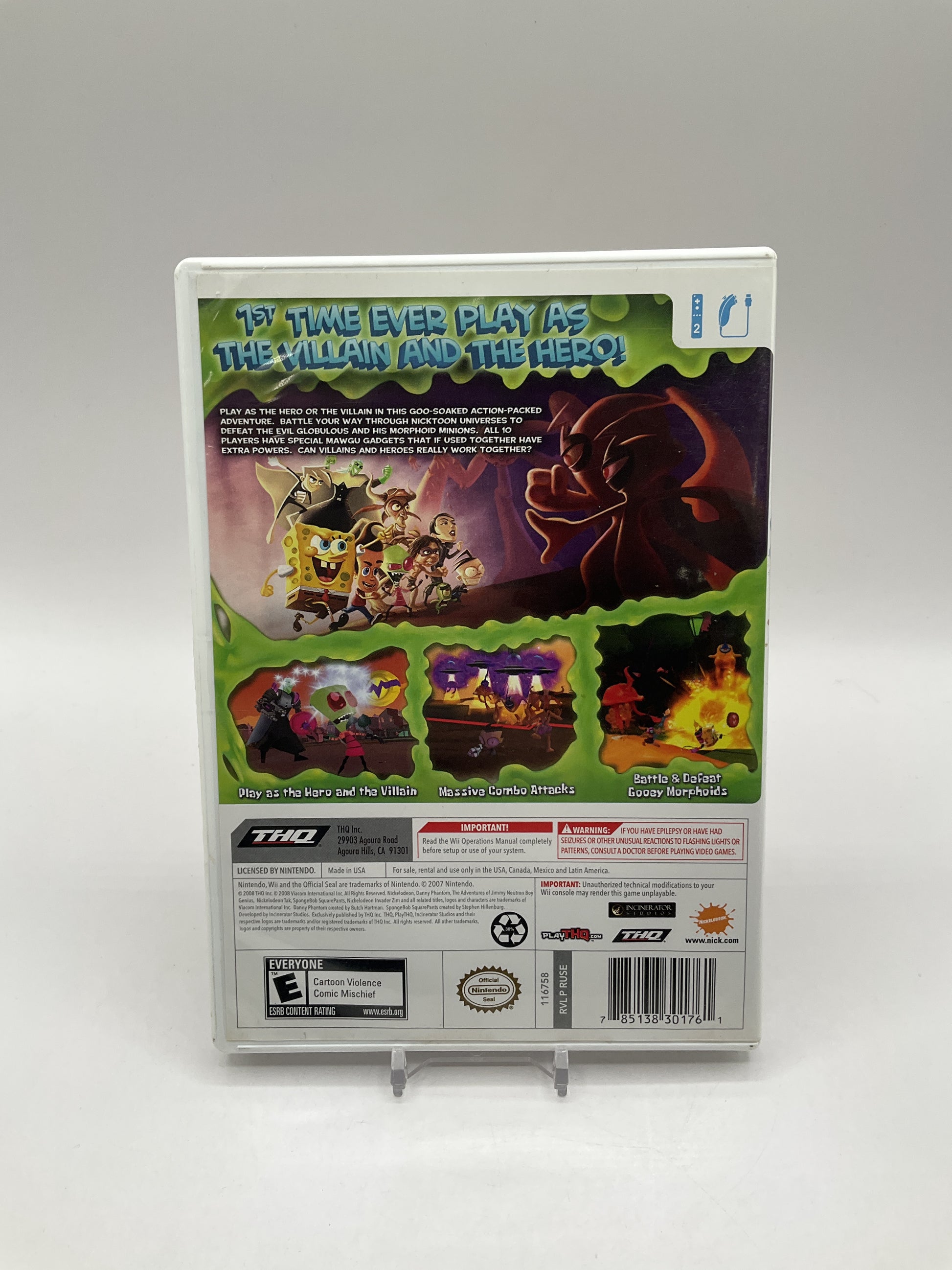 SpongeBob SquarePants Featuring Nicktoons Globs of Doom Wii Used
