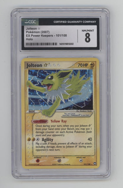 Jolteon Gold Star Pokemon EX Power Keepers Holo #101 CGC 8
