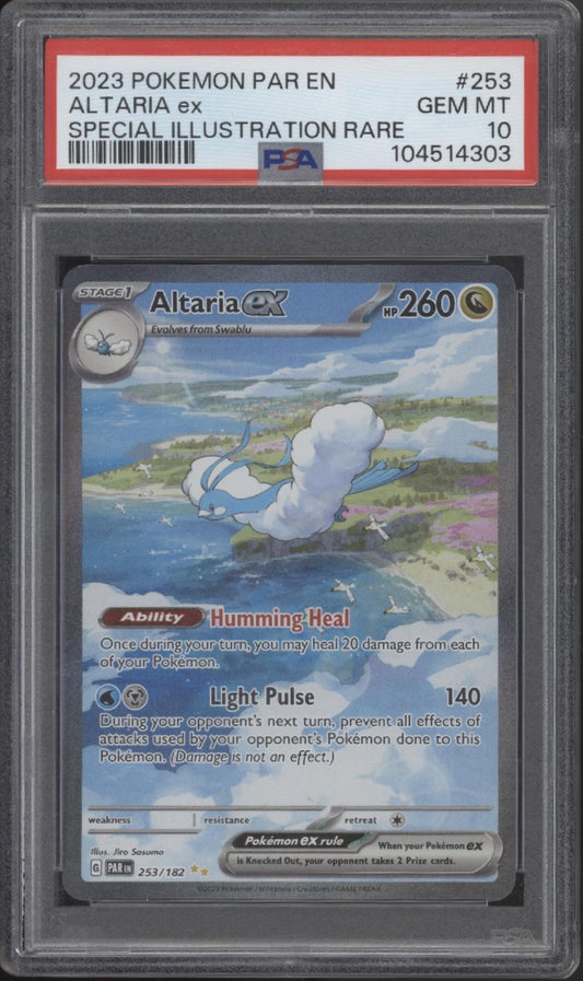 Altaria ex Pokemon Paradox Rift Special Illustration Rare #253 PSA 10