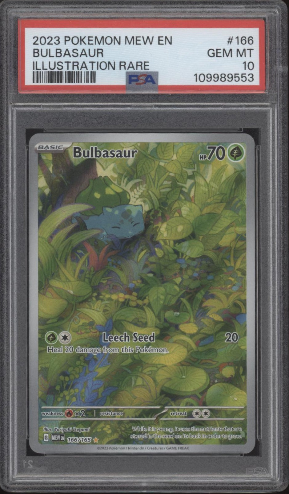 Bulbasaur Pokemon 151 Illustration Rare #166 PSA 10