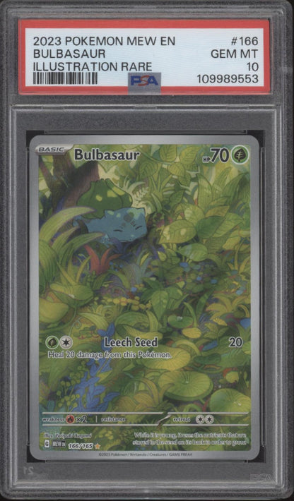 Bulbasaur Pokemon 151 Illustration Rare #166 PSA 10