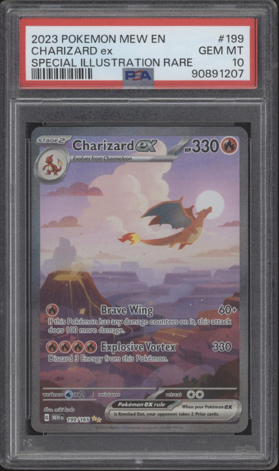 Charizard ex Pokemon 151 Special Illustration Rare #199 PSA 10 #3