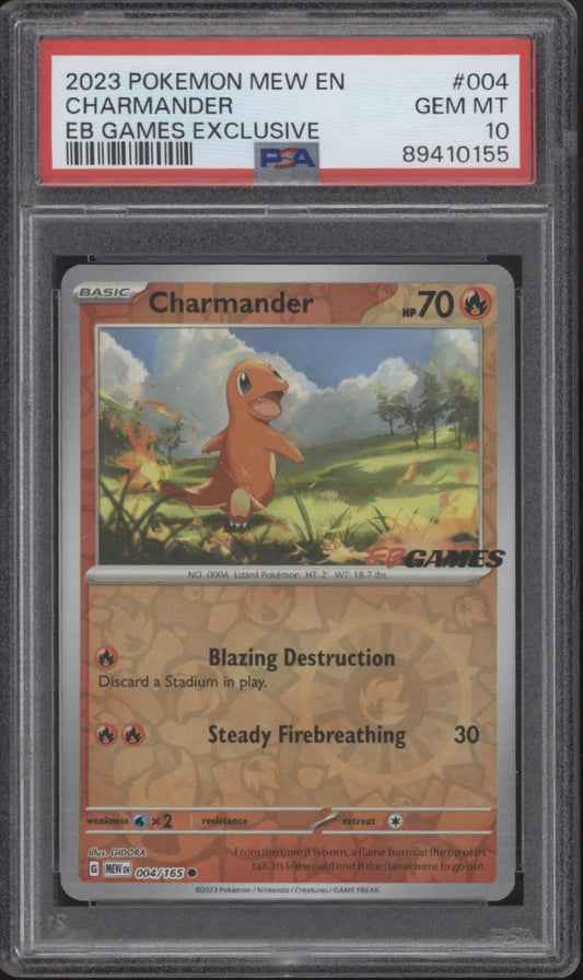 Charmander Pokemon 151 EB Games Exclusive #004 PSA 10