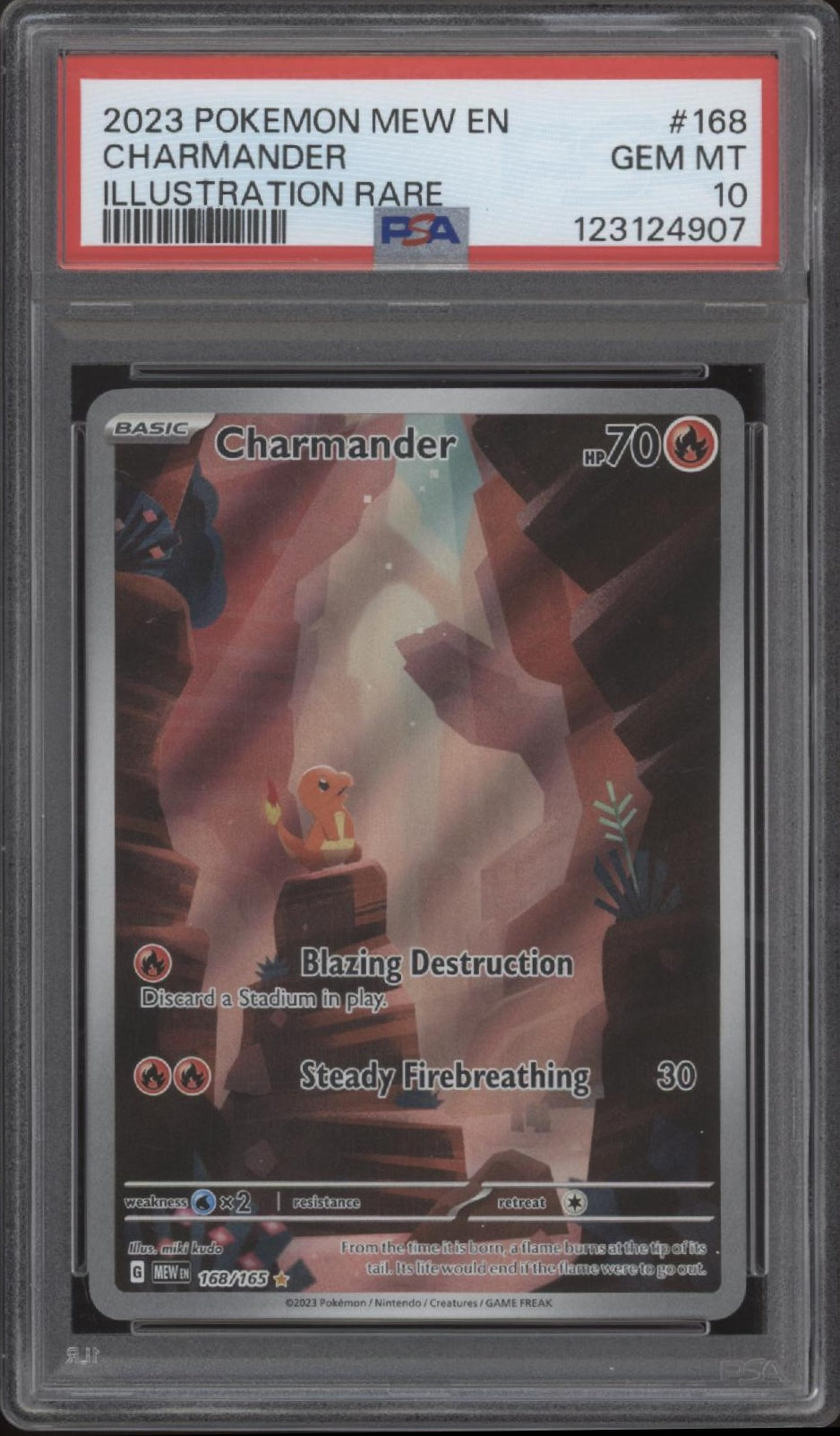 Charmander Pokemon 151 Illustration Rare #168 PSA 10 #1