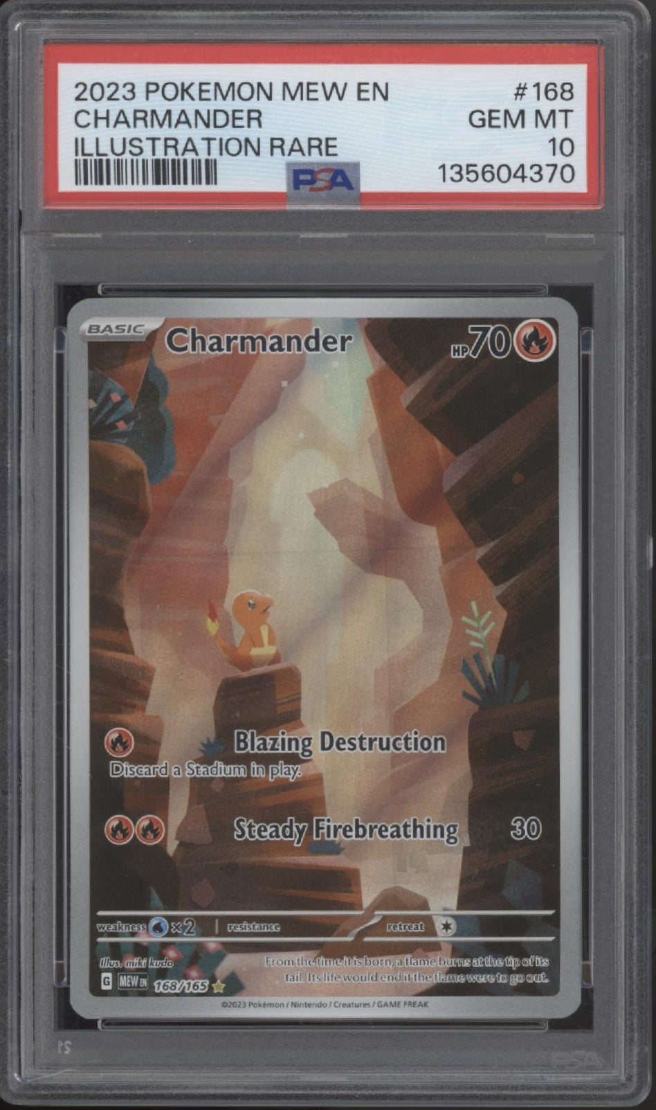 Charmander Pokemon 151 Illustration Rare #168 PSA 10 #2