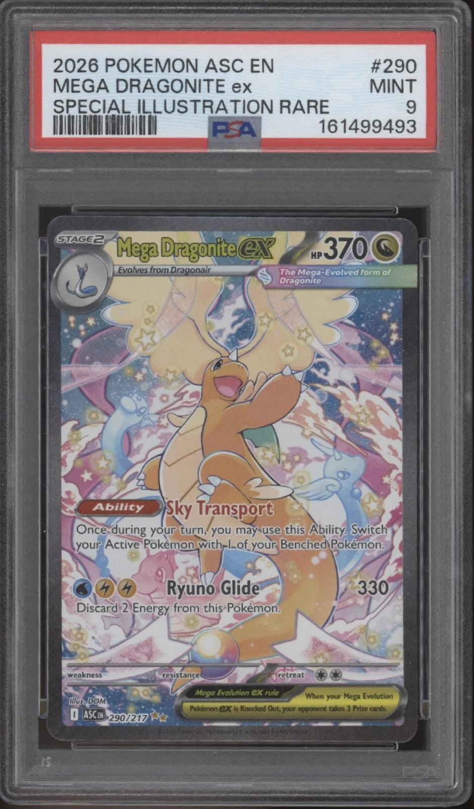 Mega Dragonite ex Pokemon Ascended Heroes Special Illustration Rare PSA 9 #2