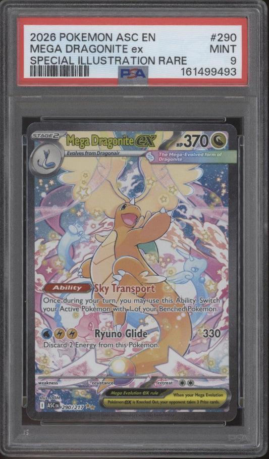 Mega Dragonite ex Pokemon Ascended Heroes Special Illustration Rare PSA 9 #2