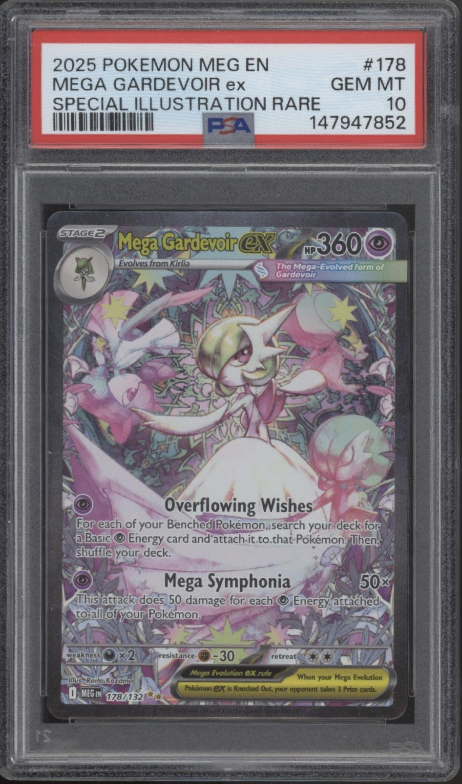 Mega Gardevoir ex Pokemon Mega Evolution Special Illustration Rare #178 PSA 10