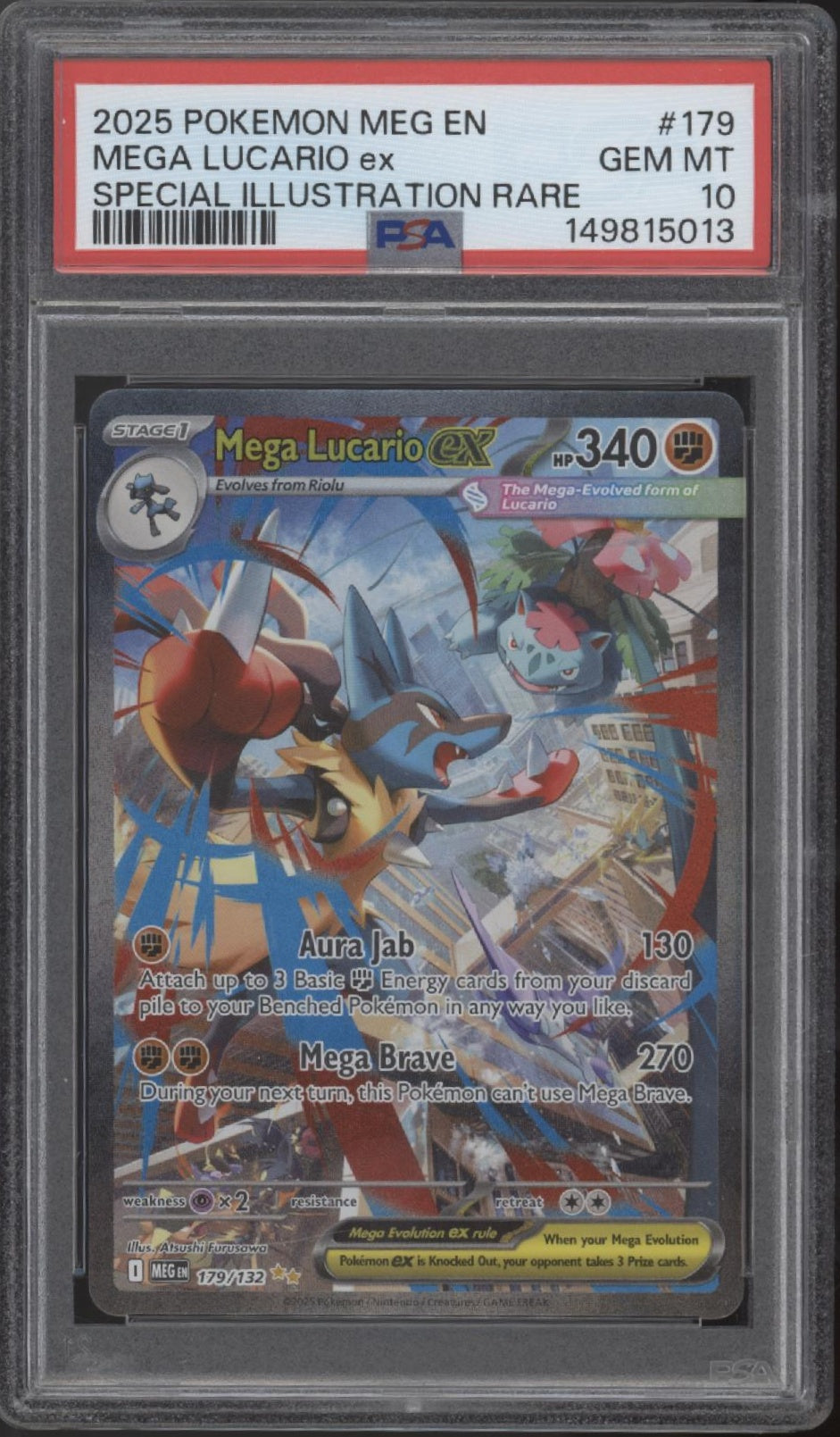 Mega Lucario ex Pokemon Mega Evolution Special Illustration Rare #179 PSA 10 #2