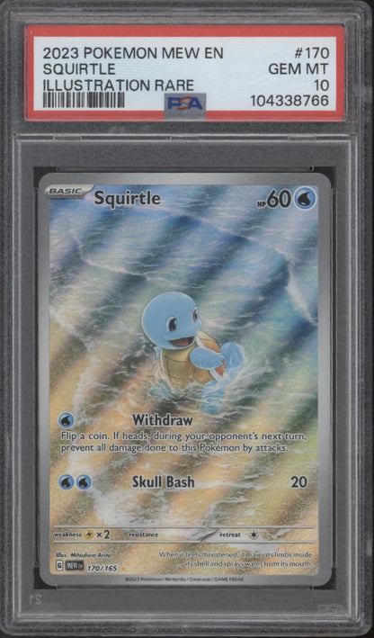 Squirtle Pokemon 151 Illustration Rare #170 PSA 10