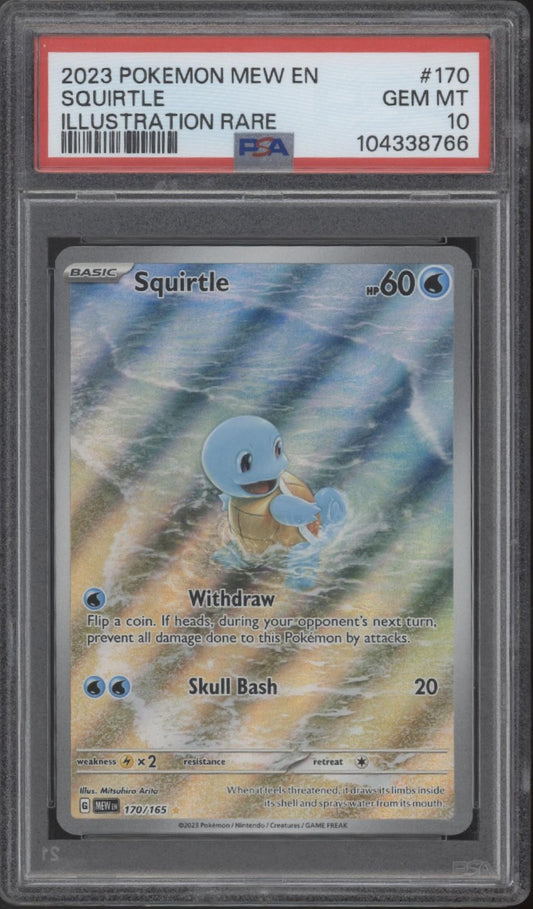 Squirtle Pokemon 151 Illustration Rare #170 PSA 10