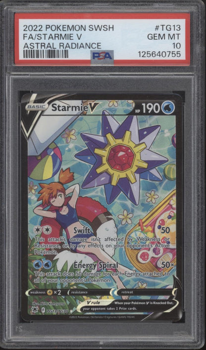 Starmie V Pokemon Astral Radiance Full Art #TG13 PSA 10
