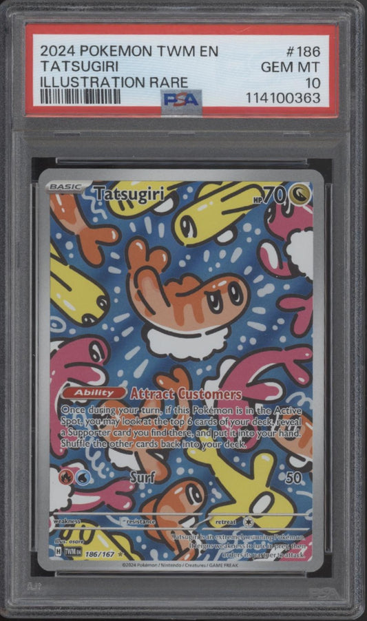 Tatsugiri Pokemon Twilight Masquerade Illustration Rare #186 PSA 10