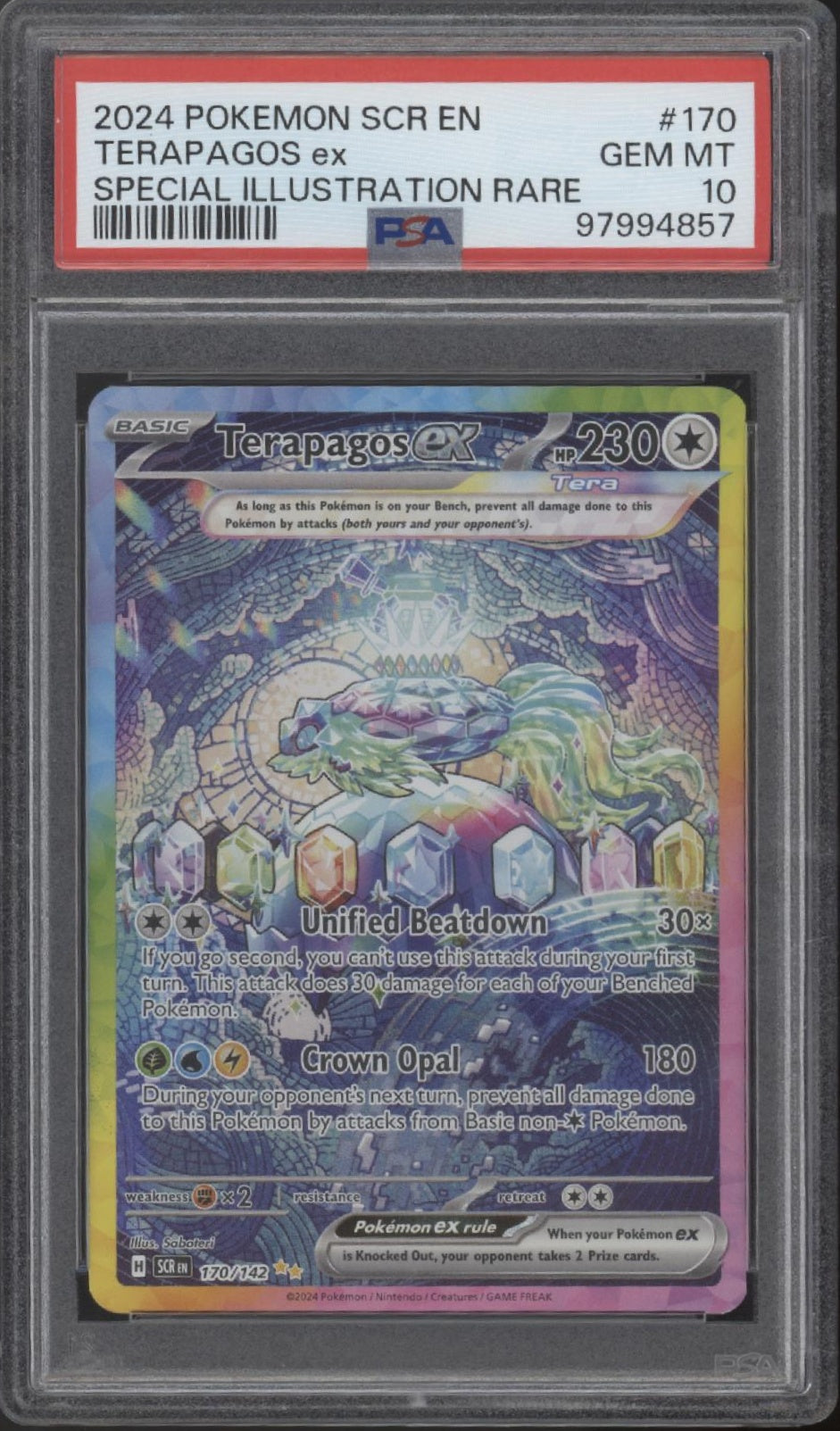 Terapagos ex Pokemon Stellar Crown Special Illustration Rare #170 PSA 10 #2