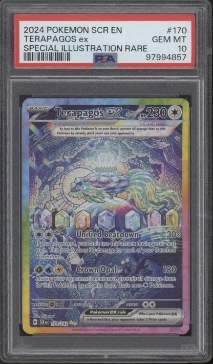 Terapagos ex Pokemon Stellar Crown Special Illustration Rare #170 PSA 10 #2