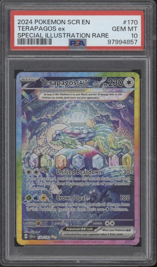 Terapagos ex Pokemon Stellar Crown Special Illustration Rare #170 PSA 10 #2