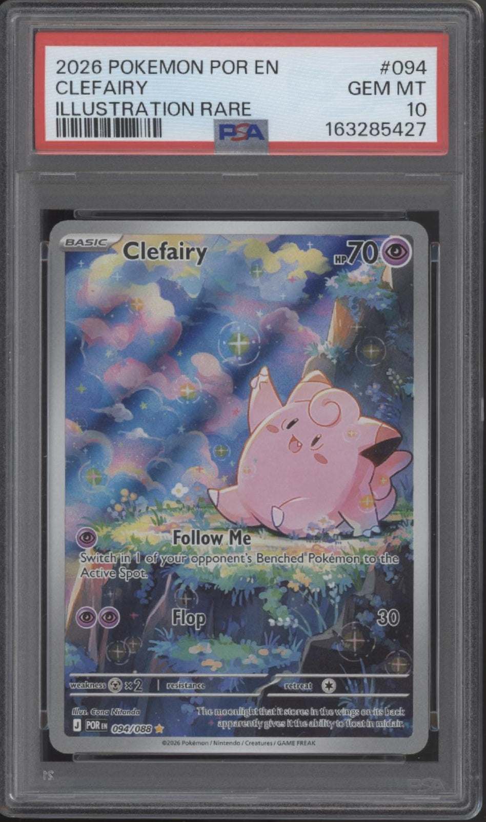 Clefairy Pokemon Perfect Order Illustration Rare #094 PSA 10