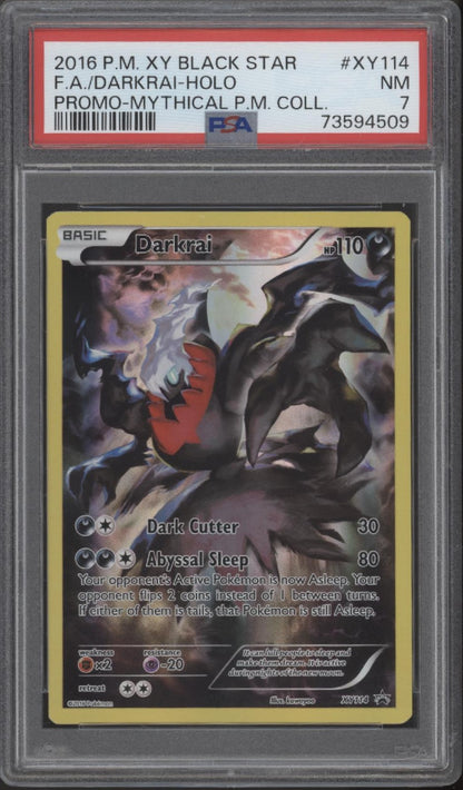 Darkrai Pokemon Mythical Premium Collection Promo Full Art #XY114 PSA 7
