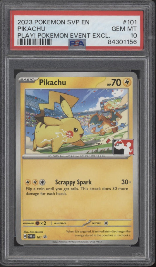 Pikachu Pokemon Play! Event Exclusive #101 PSA 10
