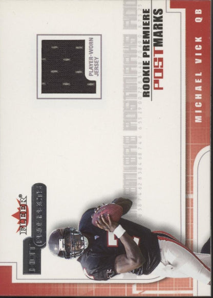 Michael Vick 2001 Fleer Hot Prospects Post Marks Swatch 0526/1775