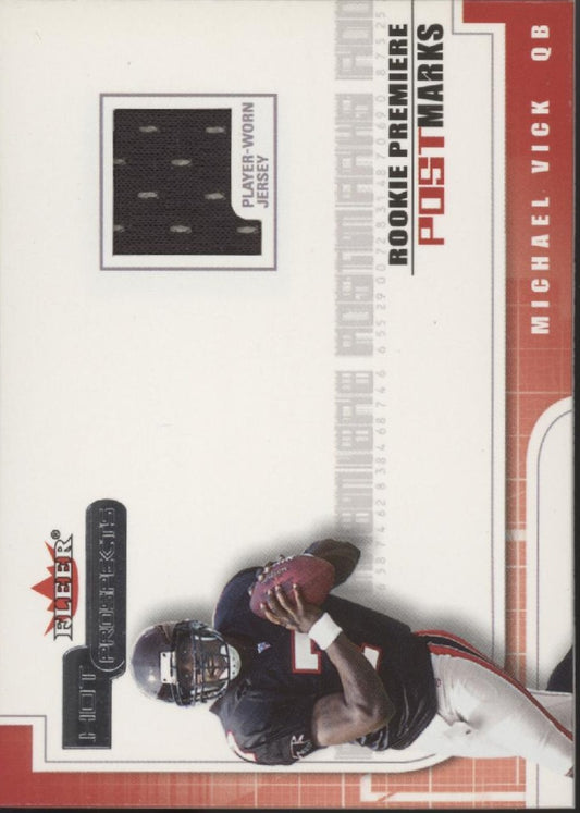 Michael Vick 2001 Fleer Hot Prospects Post Marks Swatch 0526/1775