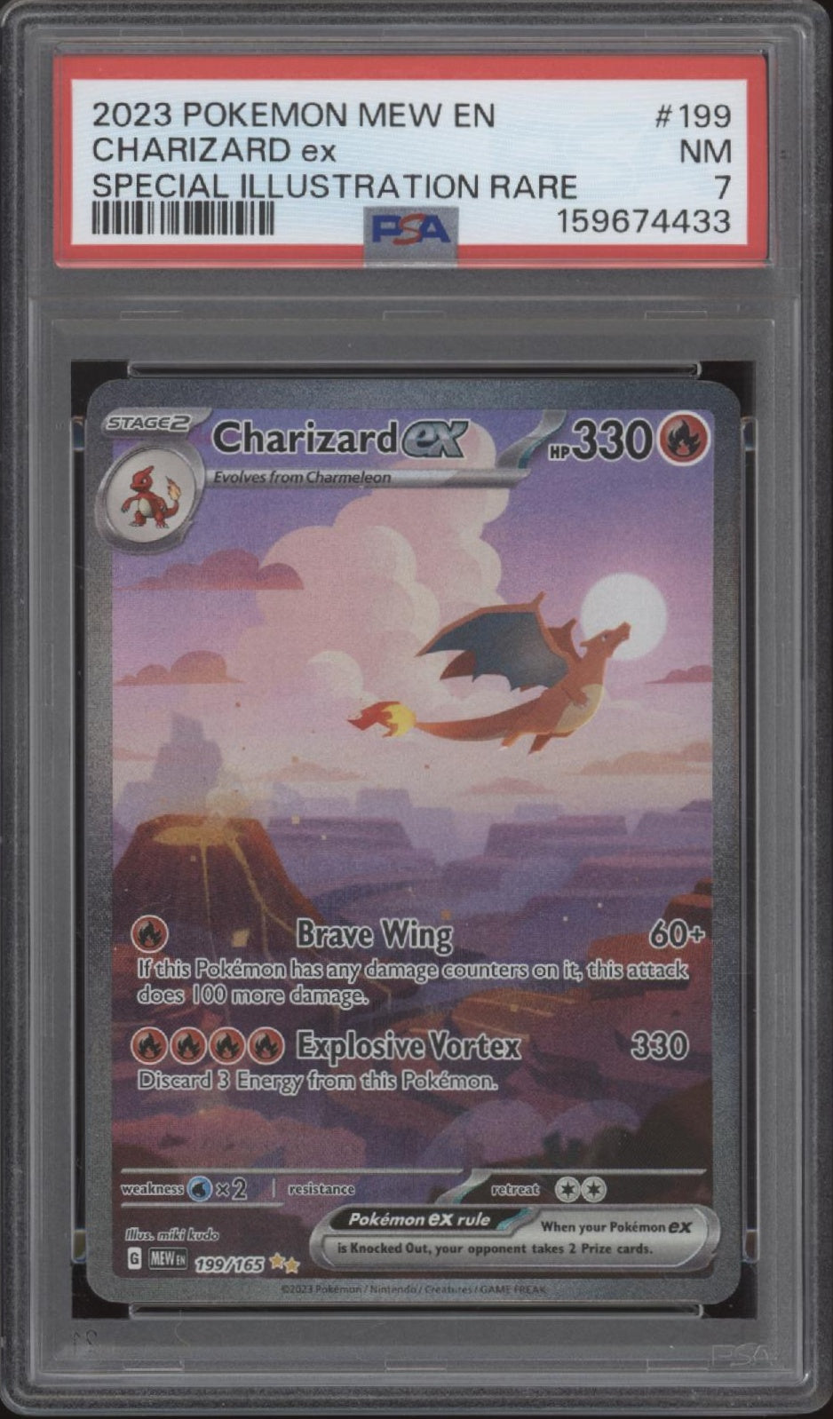 Charizard ex Pokemon 151 Special Illustration Rare #199 PSA 7