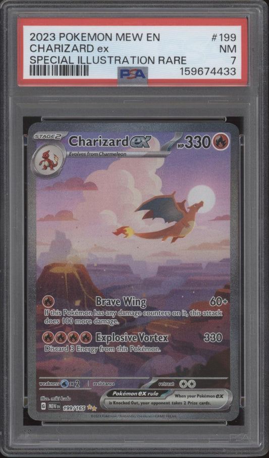 Charizard ex Pokemon 151 Special Illustration Rare #199 PSA 7