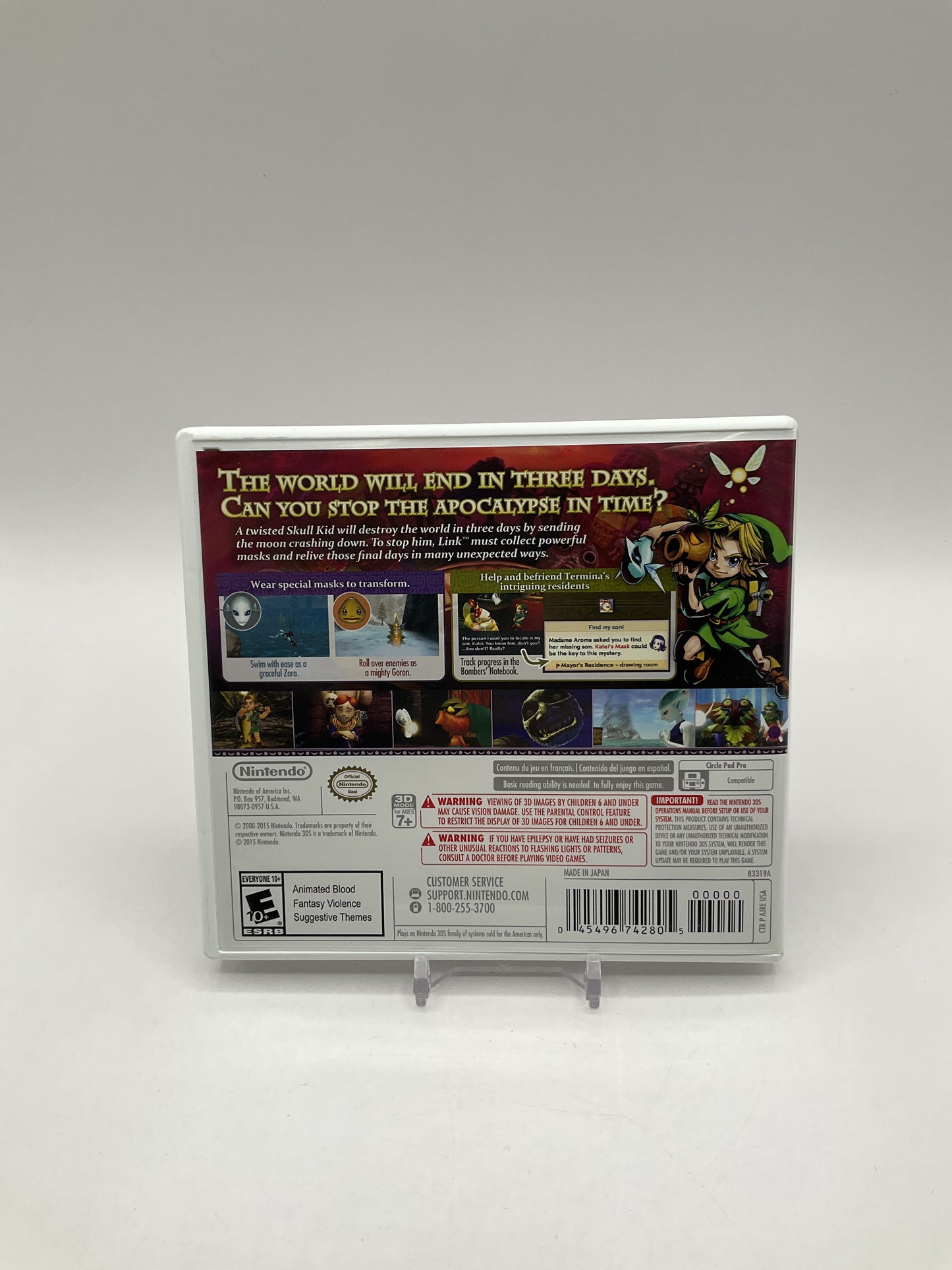 The Legend of Zelda Majora's Mask 3D Nintendo 3DS Used