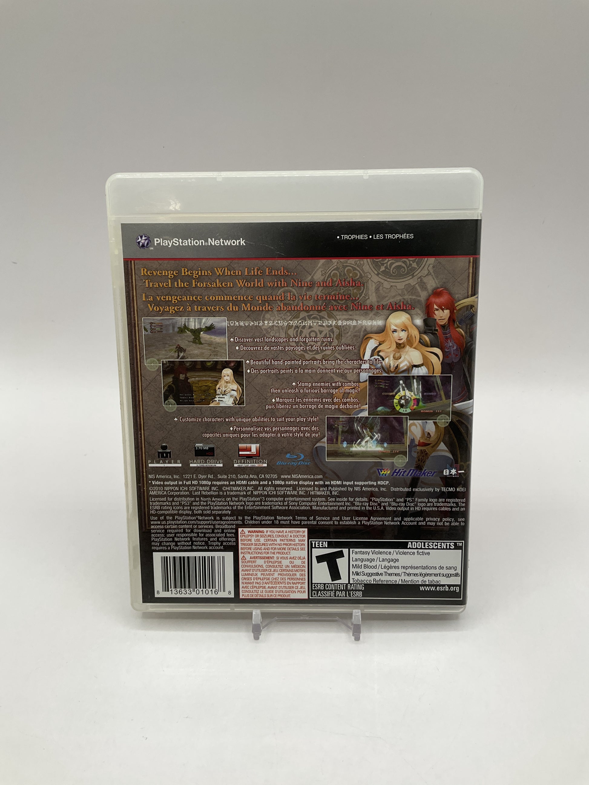Last Rebellion Playstation 3 Used