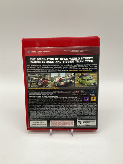 Midnight Club Los Angeles [Complete Edition] Playstation 3 Used