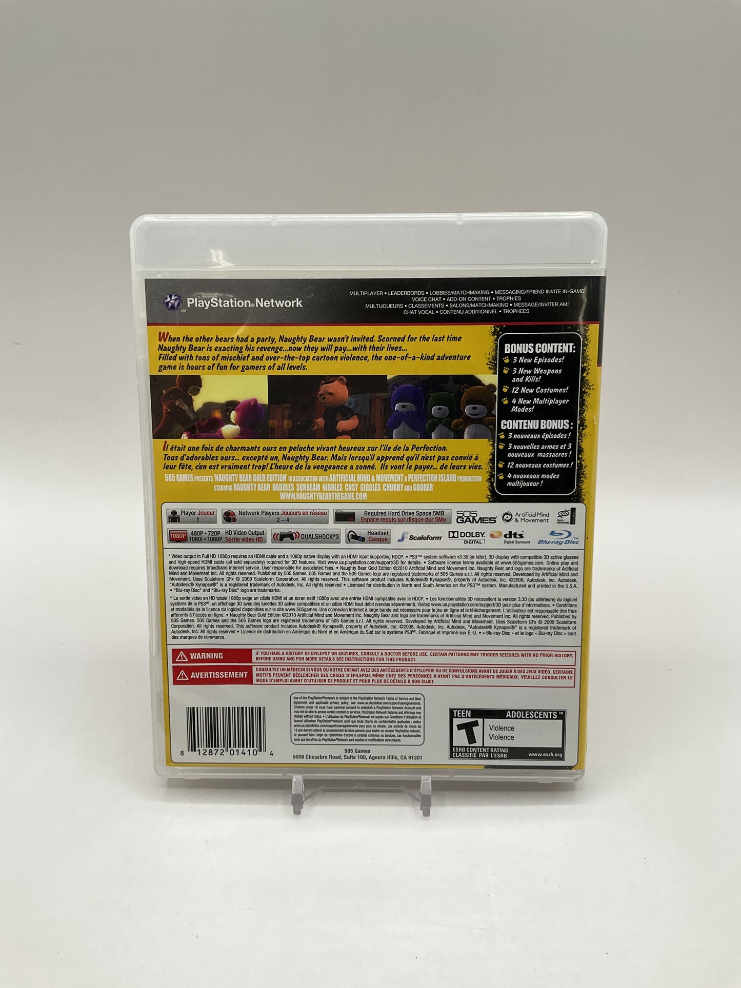 Naughty Bear: Gold Edition Playstation 3 Used