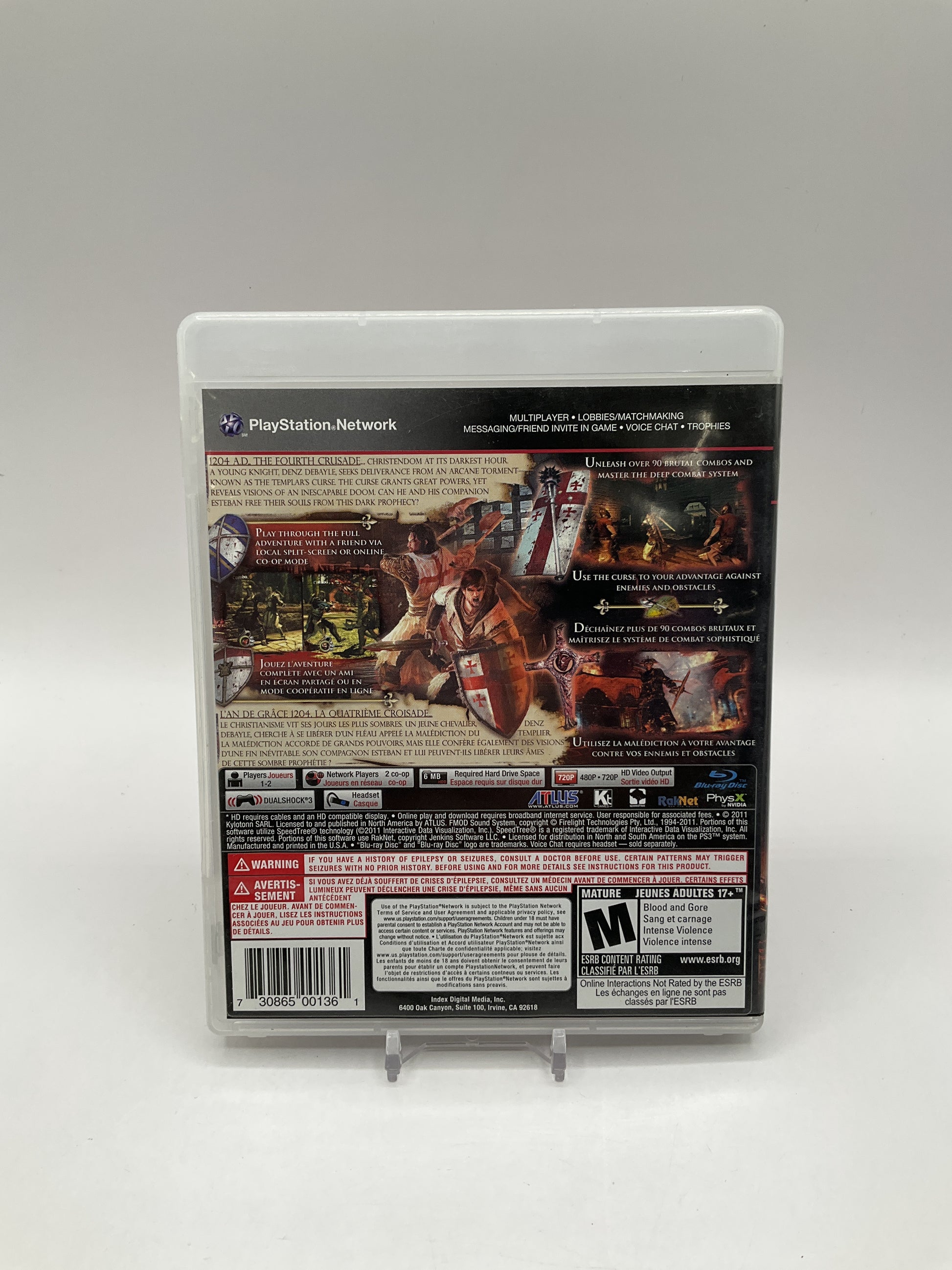 The Cursed Crusade Playstation 3 Used