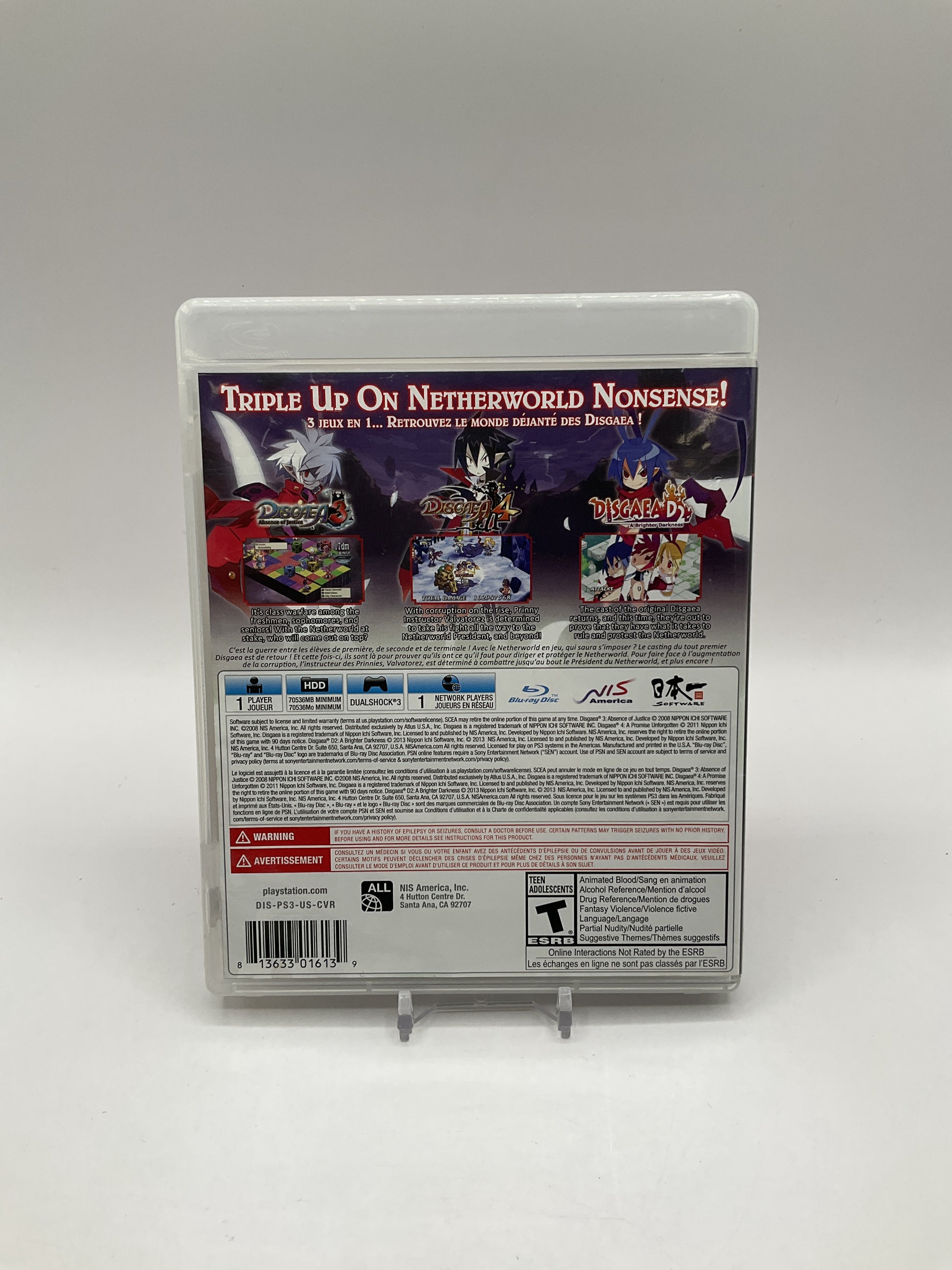 The Disgaea Triple Play Collection Playstation 3 Used