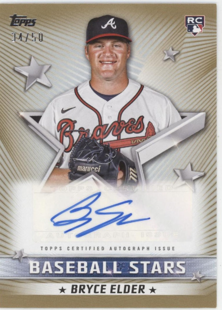 Bryce Elder 2022 Topps Update Series Stars RC Auto 34/50 #BSA-BE