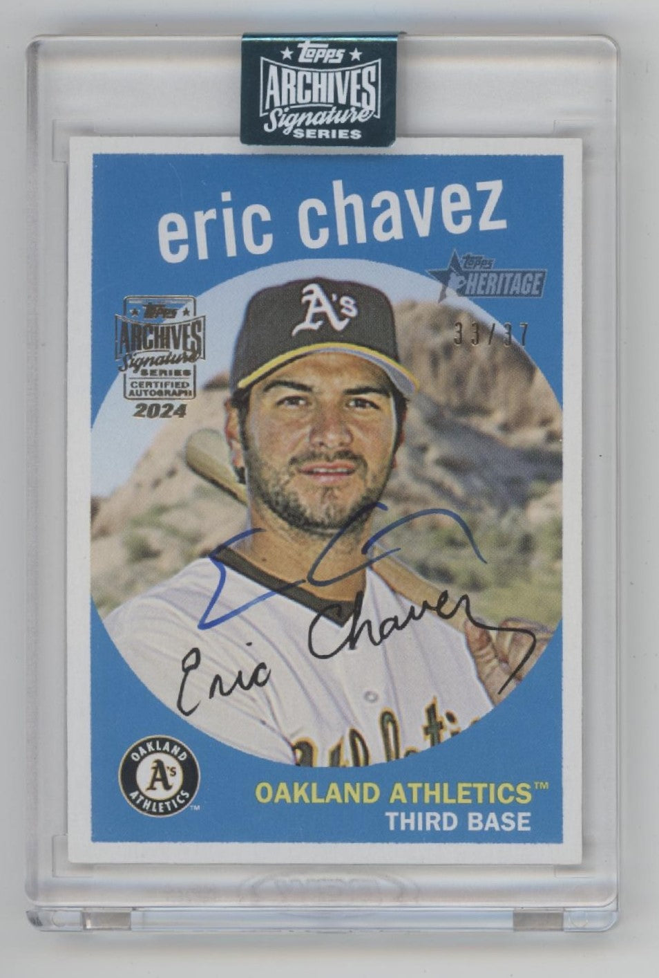 Eric Chavez 2024 Topps Archives Signature Series Auto 33/37 #63