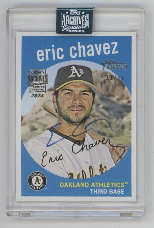 Eric Chavez 2024 Topps Archives Signature Series Auto 33/37 #63