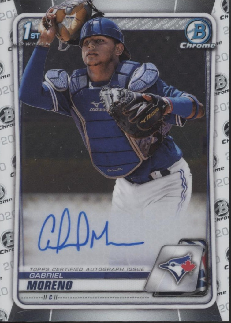 Gabriel Moreno 2020 Bowman Chrome Prospect Auto #CPA-GM