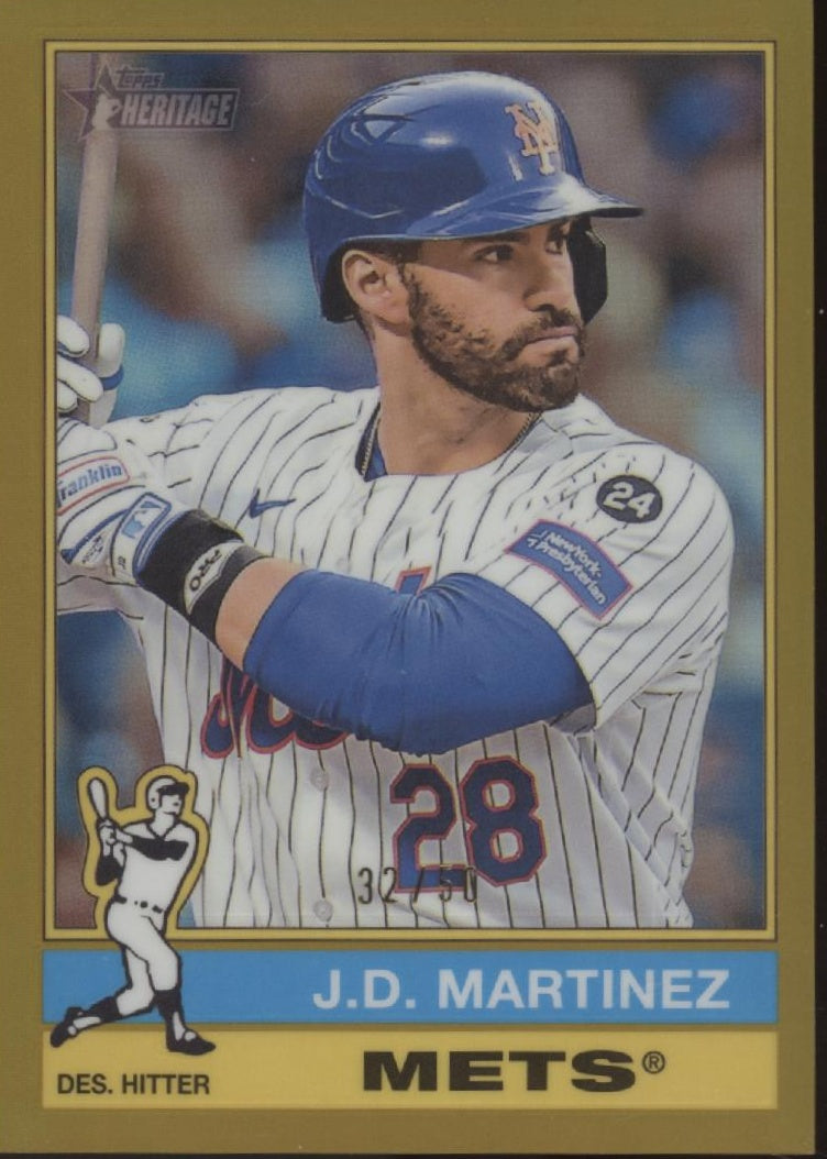 JD Martinez 2025 Topps Heritage Gold Refractor 32/50 #316