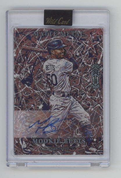 Mookie Betts 2026 Wild Card Matte Metal Artist True 1 of 1 Proof Auto