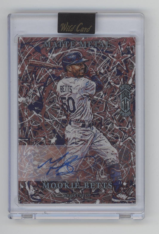 Mookie Betts 2026 Wild Card Matte Metal Artist True 1 of 1 Proof Auto
