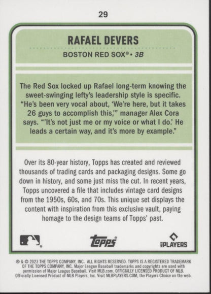 Rafael Devers 2023 Topps Brooklyn Collection Orange 18/25 #29